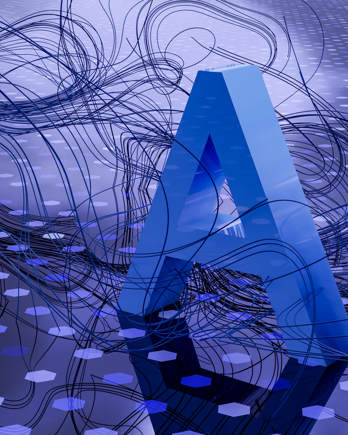 Abstract AI technology visualization